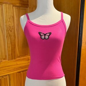 Pink Butterfly Women's Tank Top